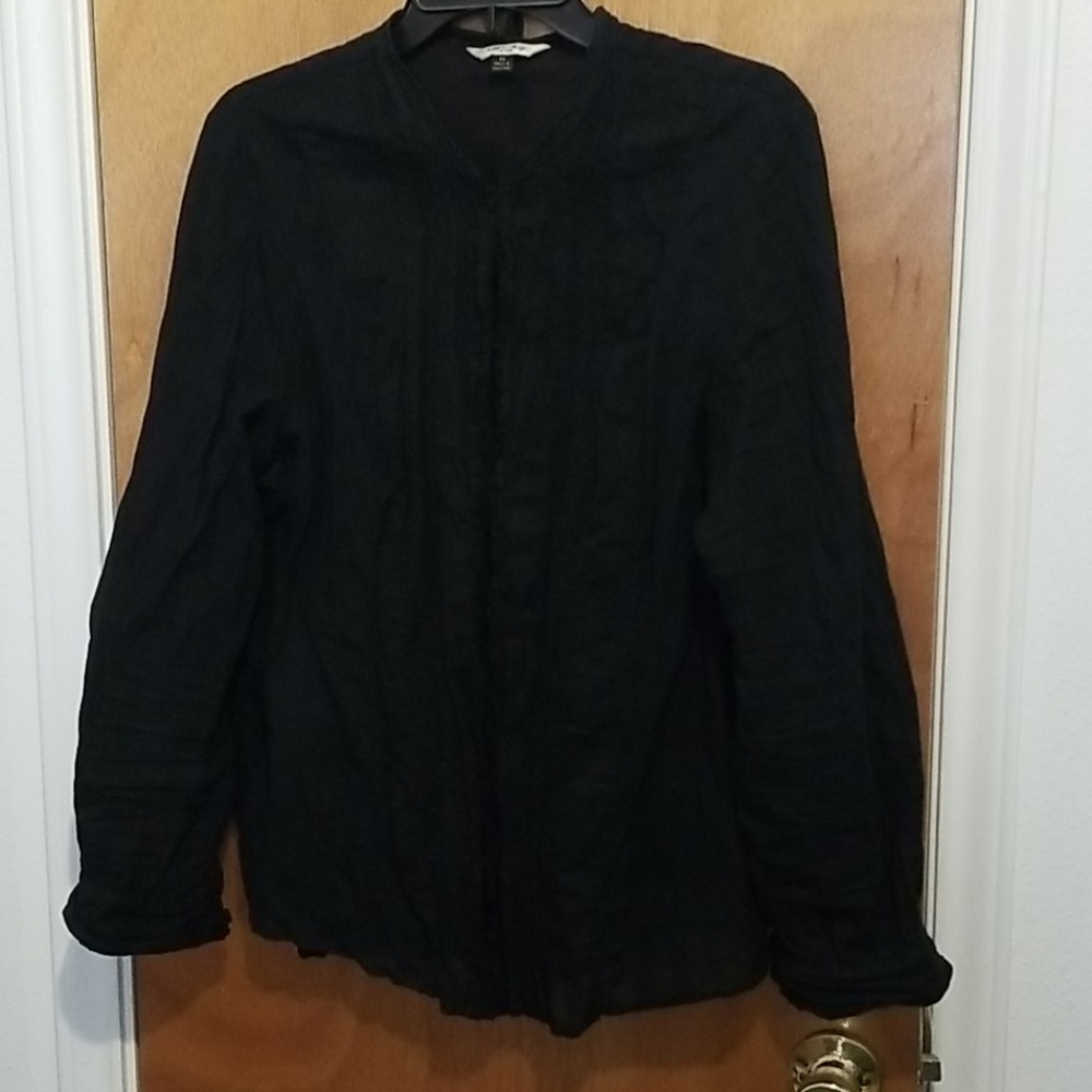 Black blouse with mild sheer